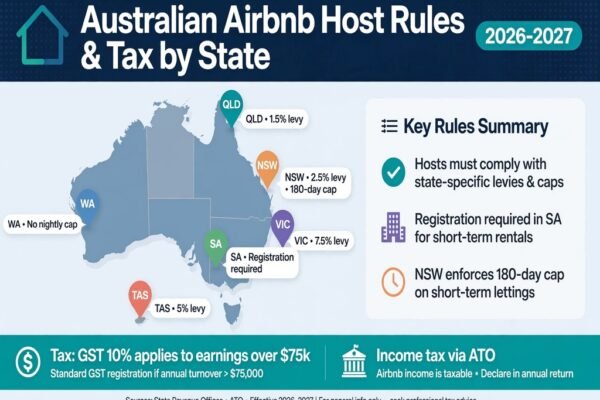 How to List and Prepare a Property for Airbnb in Australia (Rules and Tax by State, 2026–2027)