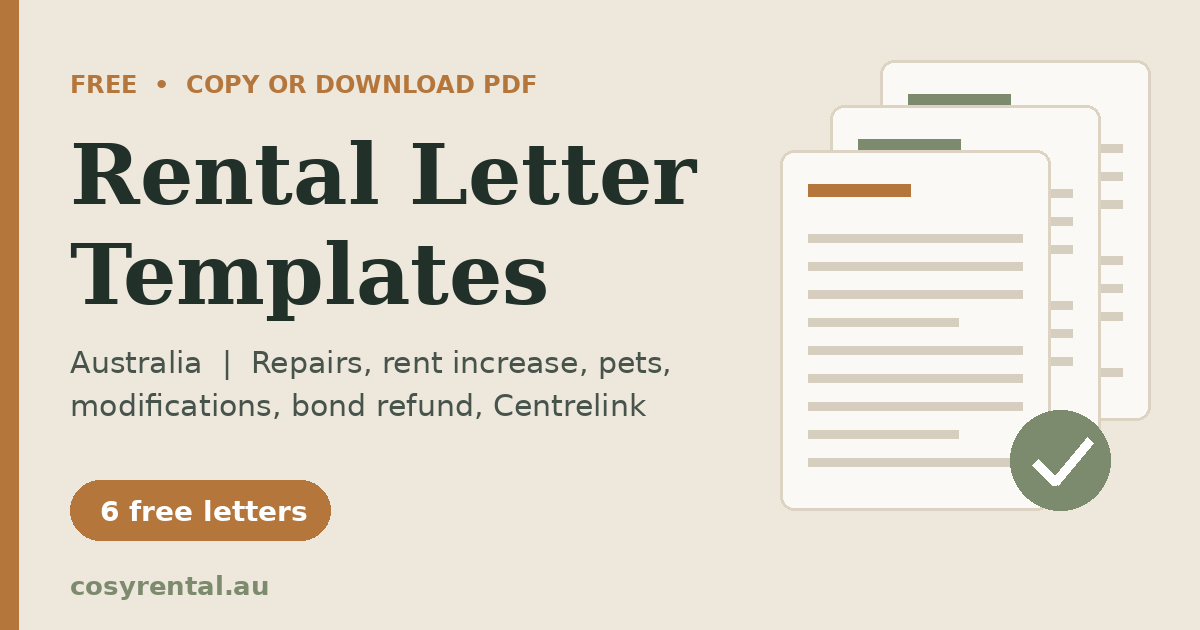 Download Rent Increase Form Free Rental Letter Templates Australia